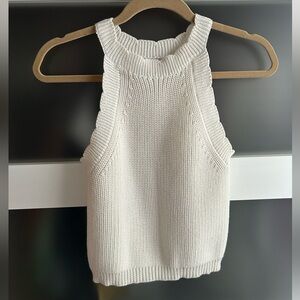 White sleeveless ZSupply sleeveless sweater top. Size S. Like new!